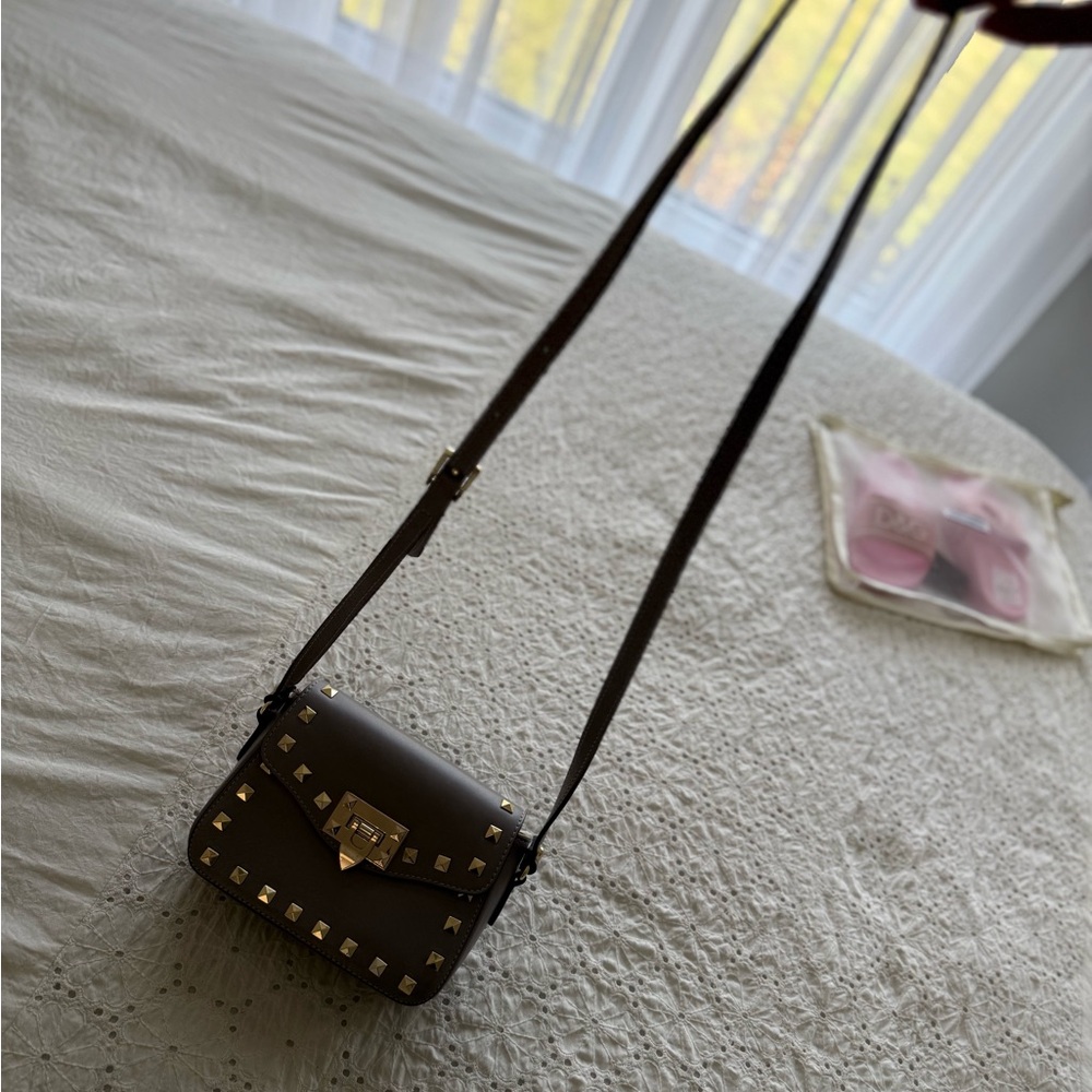 Studded Grey Crossbody Bag
